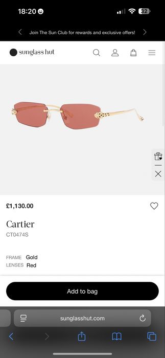 Ochelari soare originali unisex Cartier Panthere CT0474S