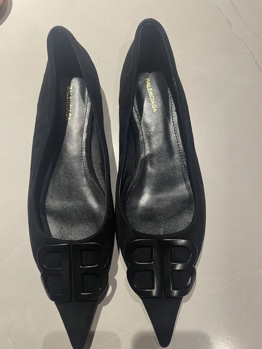 Balerini Balenciaga - Ballet Flats BB suede - piele intoarsa