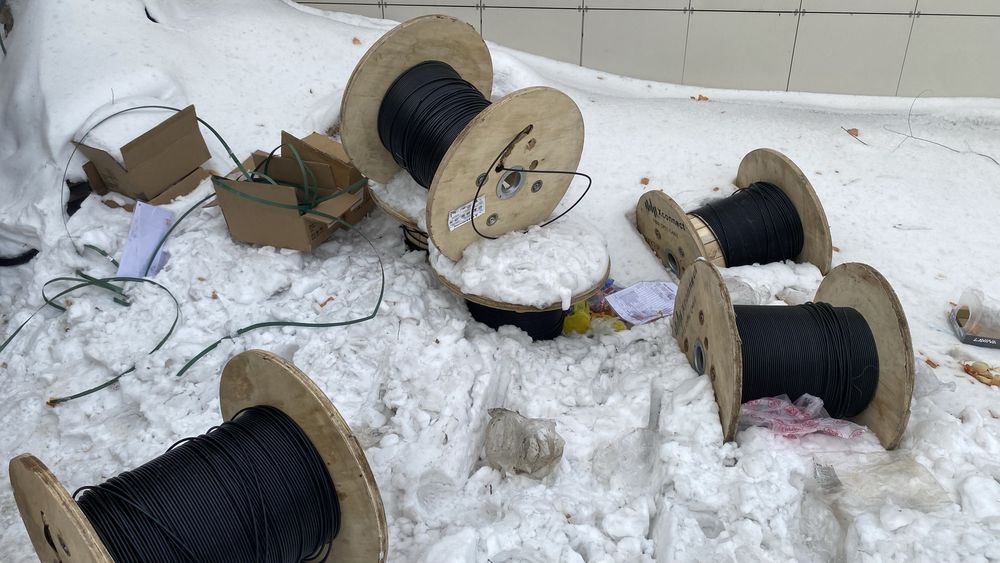 Катушки из под кабеля