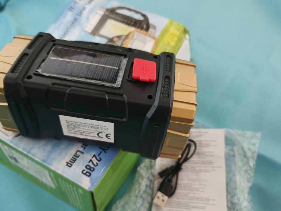 Lanterna Solara Camping Powerbank Reincarcabila USB 1500mah Led Lumina