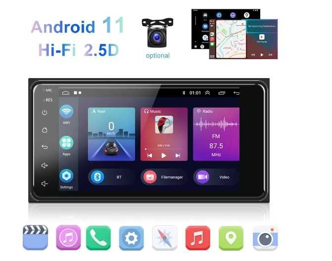 Dvd Auto TOYOTA ANDROID Wi-Fi Format 20x10 Cm 2G+32G nou