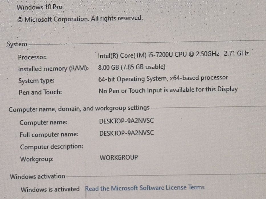 vand laptop diagnoza Lenovo ThinkPad T470.14"FH.i5 7200.8 Gb..Ssd 256