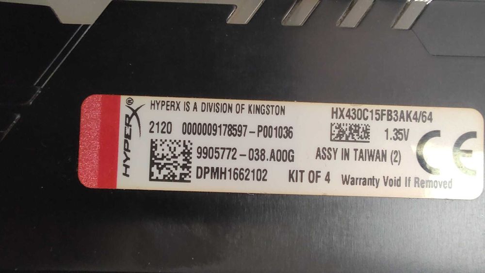 Memorie HyperX Fury RGB 64GB (4x16GB), DDR4, 3000MHz, CL15, 1.35V