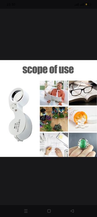 Лупа микроскоп линза