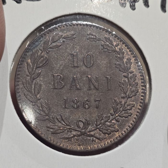 10 bani 1867 Watt UNC moneda