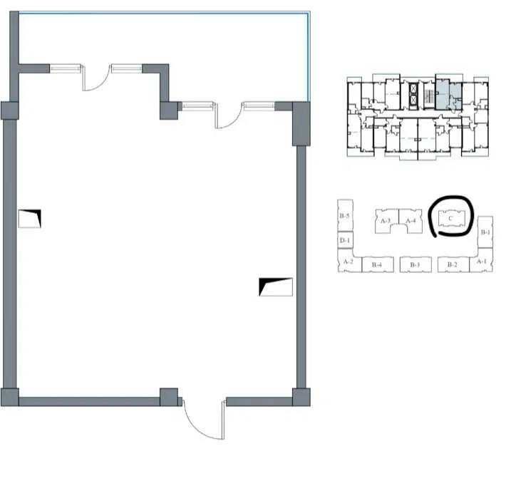 Новостройка Центр 45м² Кадастр 2/2/12 ЖК "Imperial Club City" С-блок,