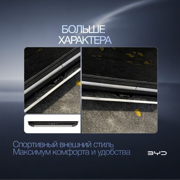 Премиальные пороги (подножки) для BYD Champion EV / DM-i/parog/zina