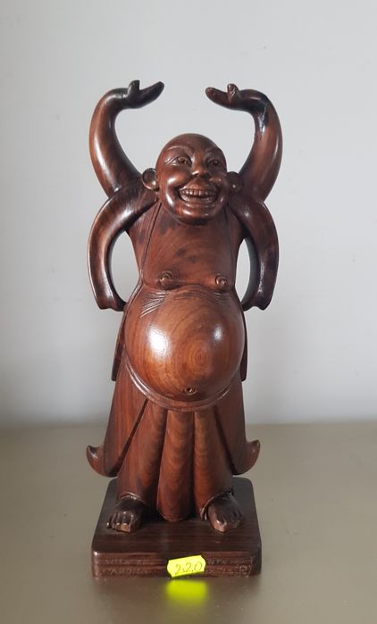 Statuete vechi budiste și tribale din lemn exotic