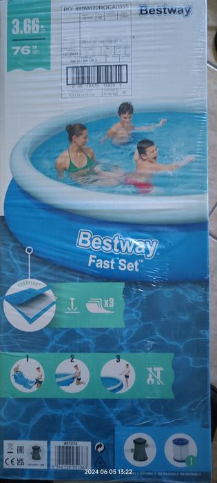 Piscina Bestway noua, sigilata, cu pompa si filtru de curatare a apei