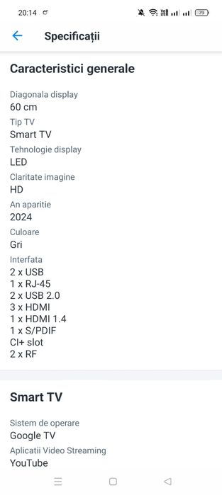 Smart TV camping nou, sigilat.