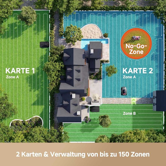 Нов Робот за Косене на Трева Mova LiDAX Ultra 800 - 800 м², 2 години Гаранция, 3D LiDAR, Без Периферен Кабел
