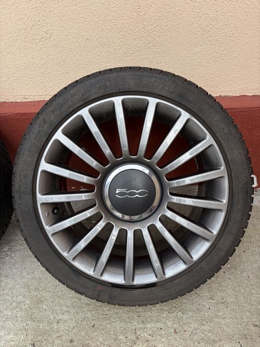 Roti Fiat 500 anvelope noi 195 45 r16 iarna 8mm m+s jante originale