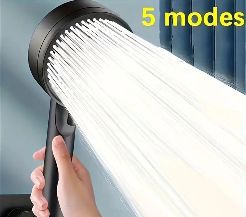 Душ с 5 режима на високо налягане, спестяващо вода