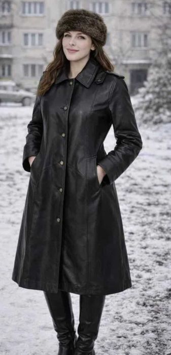 Palton dama PIELE NATURALĂ ROVEX – arata ca nou, Elegant. Clasic