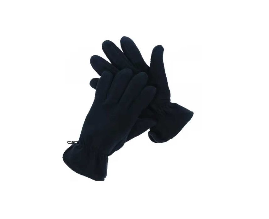 Manusi de iarna, din Polar, Catifelat, Marime Universala, Unisex Negru