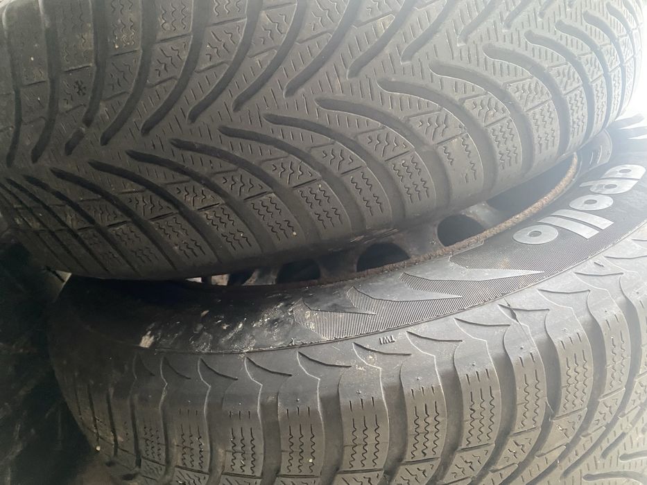 Jante BMW R15 din tabla cu cauciucuri m+s