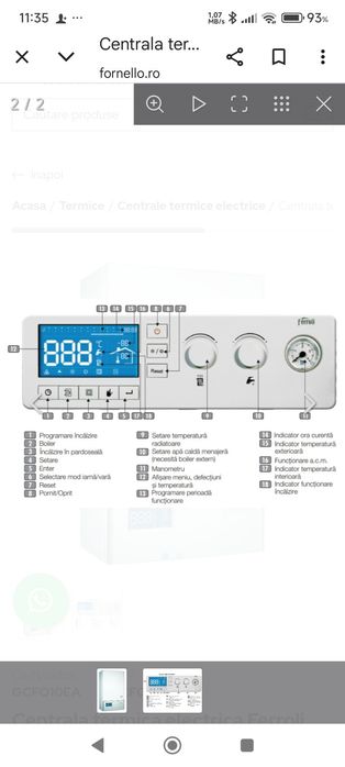 Vând centrală electrică ferolli 12 kw