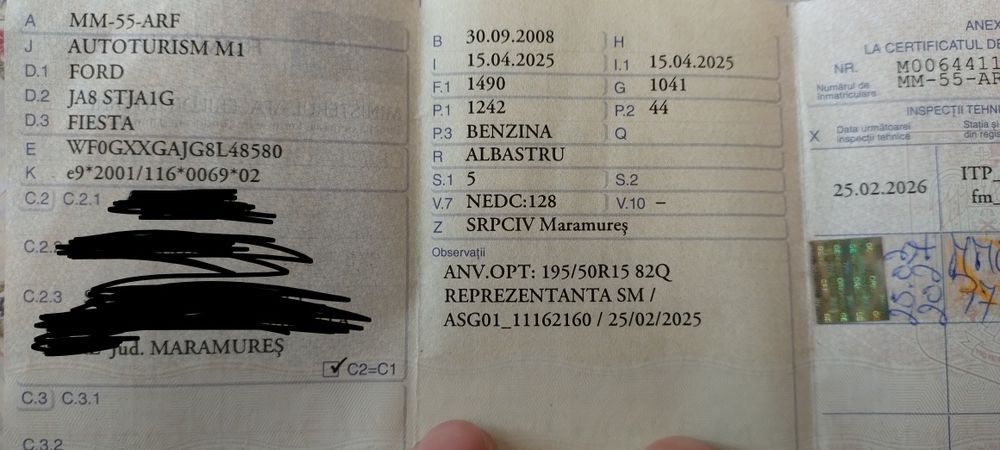 Ford Fiesta mk6, 2008, 1.25cc benzină, 60cp