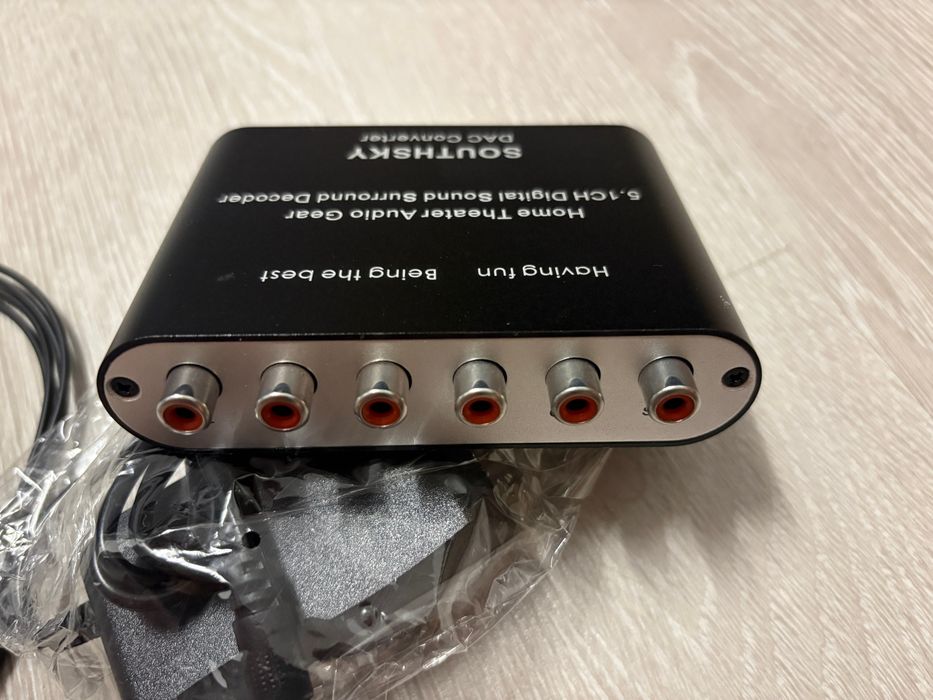 Decoder Audio 5.1 Dolby Digital DTS – SPDIF Optic/Coaxial la 6 RCA Analogice