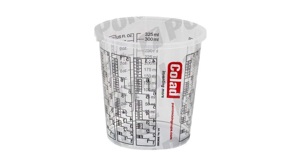 Cana vopsire gradate Colad 350ml, 50 buc. Pahar plastic amestec vopsitorie