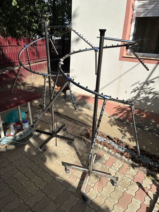 Standere haine magazin inox