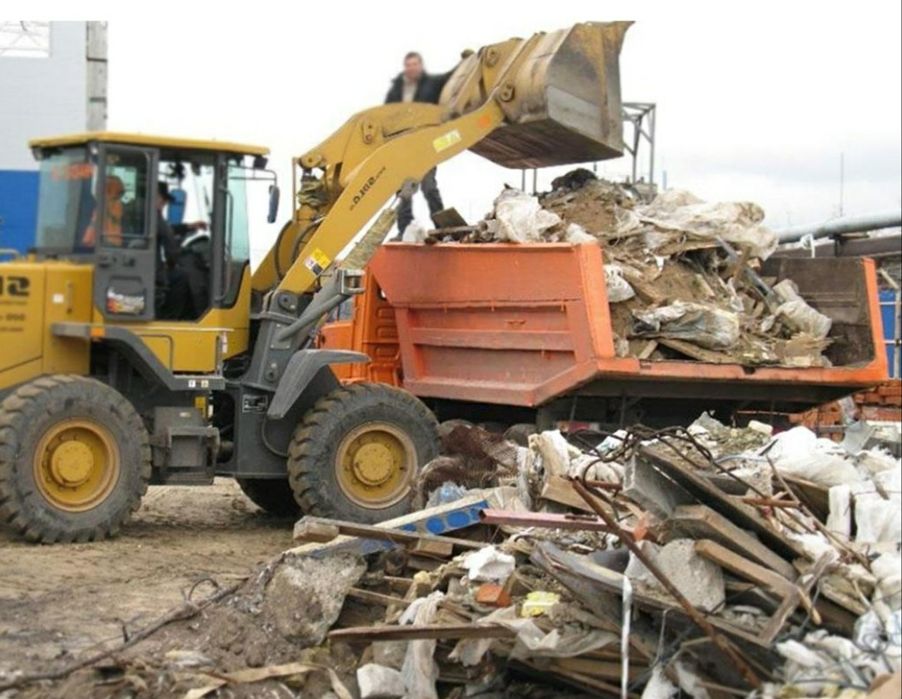 Вывоз мусора. Загрузим погрузчиком-вывезем самосвалам