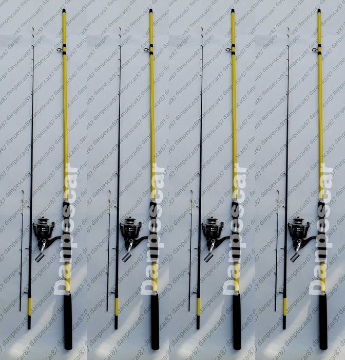 SET 4 Lansete ROBINHAN BOLENTINO PLUS 2.70m + 4 Mulinete SAIMINO X4000