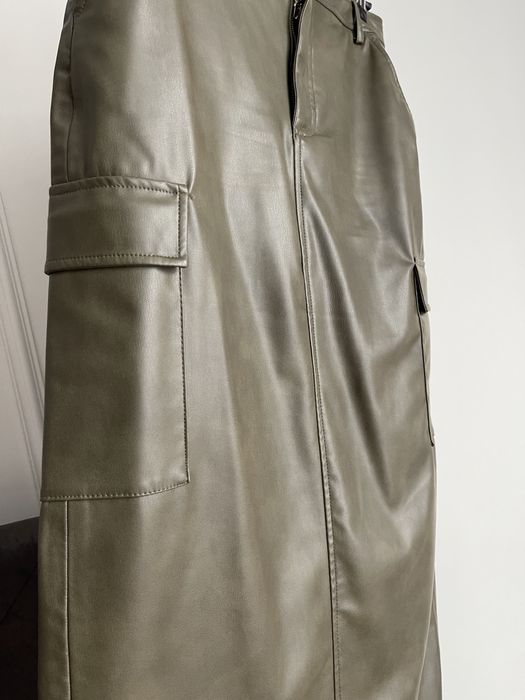Zara кожанная юбка