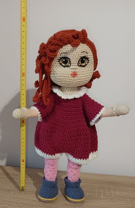 Cadoul ideal, păpușă HAND MADE, crosetata, unicat, 35-38 cm, NOU