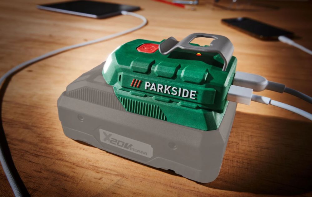 Adaptor baterie/ acumulator cu lumină LED PARKSIDE