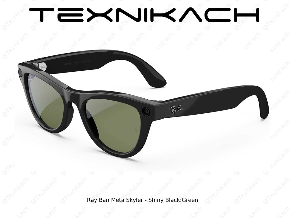 Новый • Ray Ban Meta Skyler - Shiny Black Green • Доставка