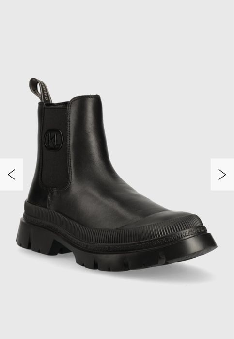 Мъжки боти естествена кожа оригинални Carl Lagerfeld