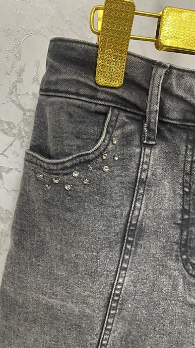 jinsi yubka джинси юбка женская со стразами