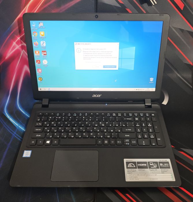 Надежный Acer 15.6" / Core i5-7200U / 8GB RAM / SSD 240GB / Windows 10