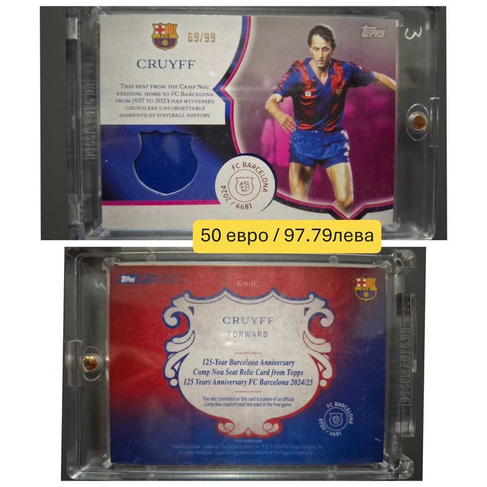 Футболни карти - Кройф, Левандовски, Меси, Роналдо и други