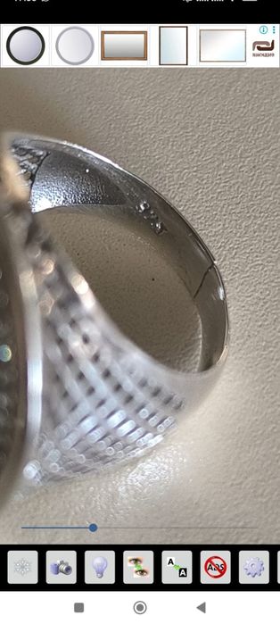 Кольцо серебряное с пробой с феонитами