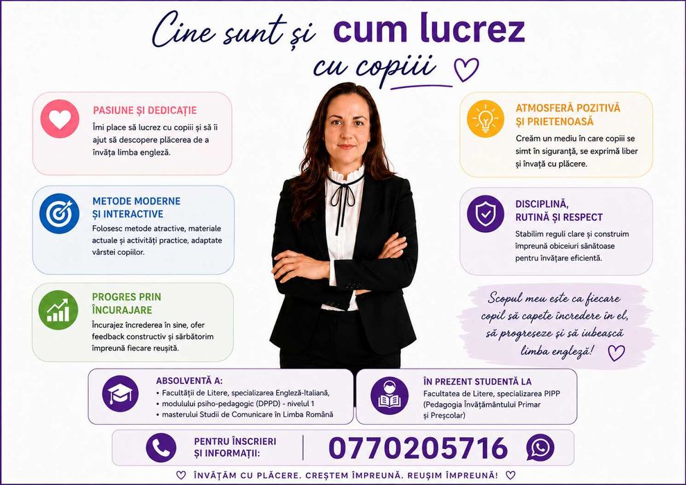 Meditatii la Limba Engleza pentru elevi si preșcolari