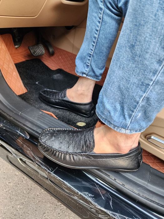 Мужские макосины из кожи страуса