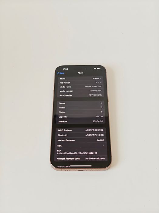 iPhone 16 Pro Max 256 GB Desert Titanium | 95% Батерия | Гаранция
