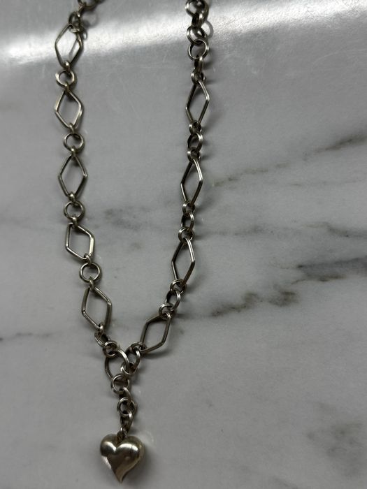 Колие със сърце печат 925