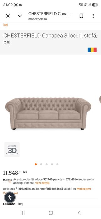 Canapele Chesterfield Mobexpert