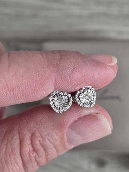 Cercei din aur 18k cu diamante naturale