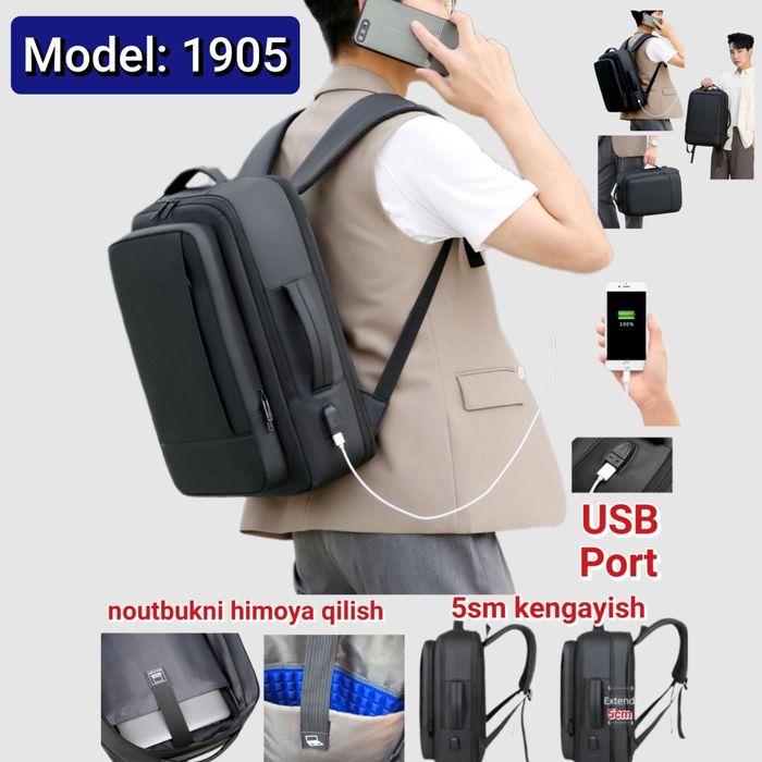 Ryukzak 3v1. Рюкзак 3в1 для ноутбука мужчин и женщин