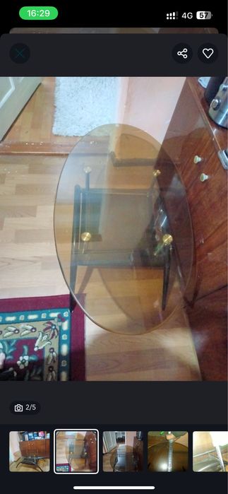 Продам стеклянный столик