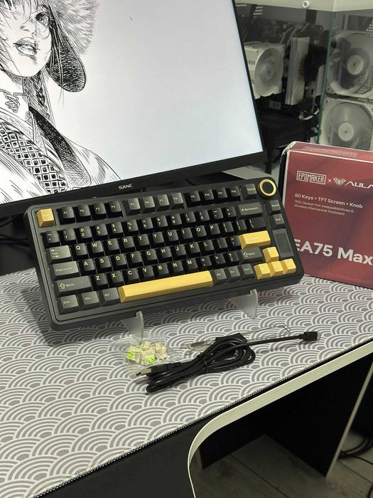 EA 75 MAX, Беспроводная механическая клавиатура с роллером и экраном