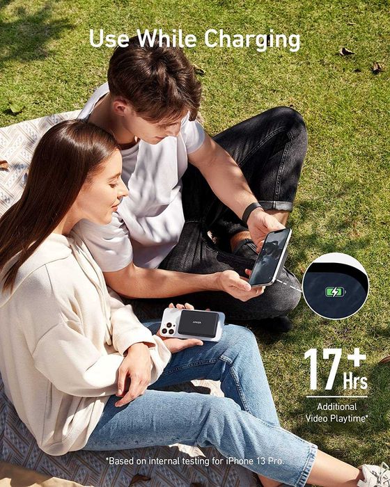 Anker 521 Magnetic Wireless PowerCore 5K 5000 mAh външна USB батерия