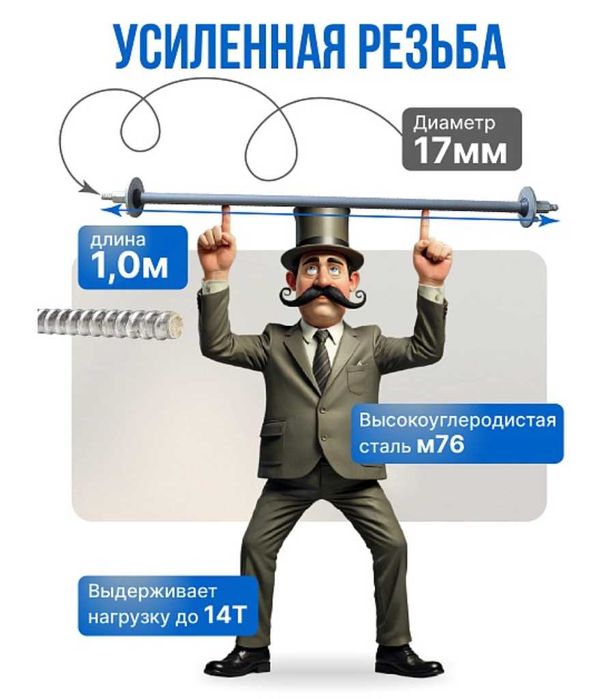Винт стяжной для опалубки холоднокатаный