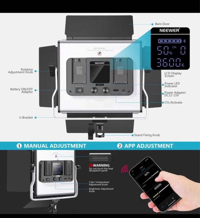 Проф. Диодно осветление. Фото. Видео. Подкаст. Влог. Neewer