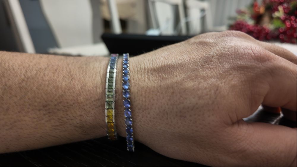 Vand bratara tenis tanzanite naturale