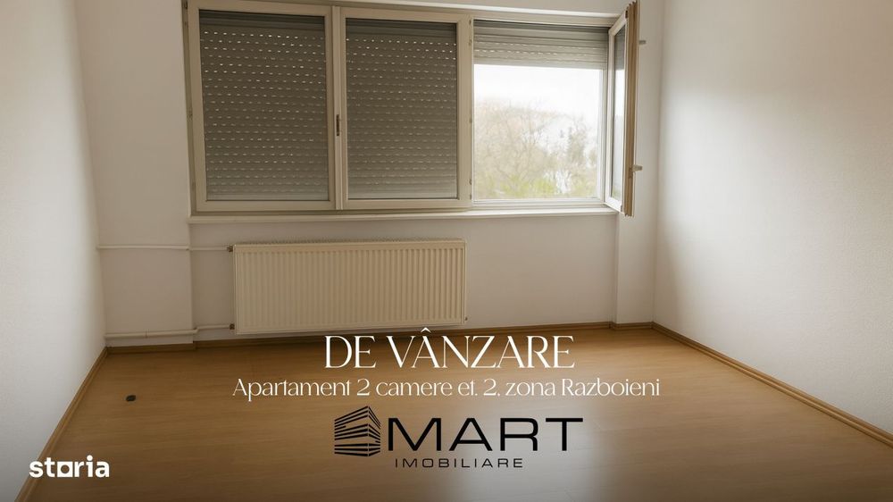 Apartament 2 camere et.2 zona Razboieni